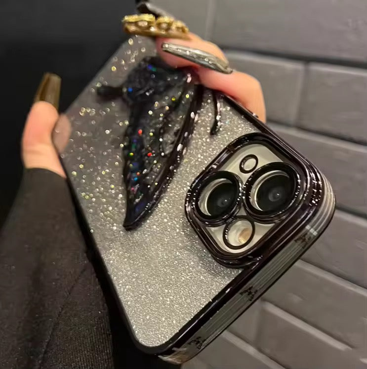 ✨ 3D Butterfly Glitter Mobile Case ✨