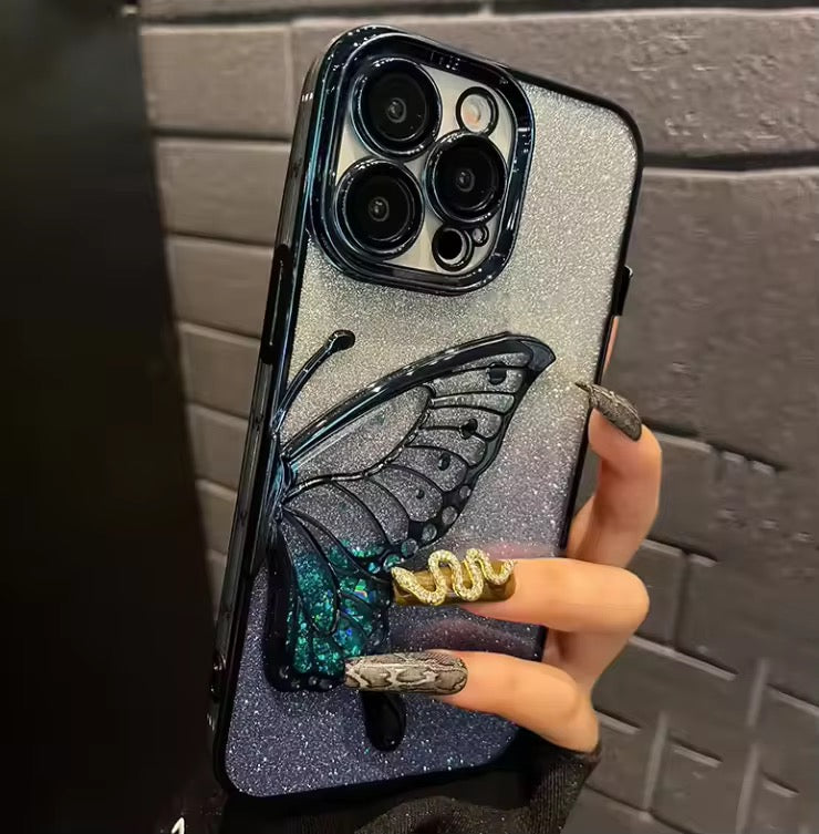 ✨ 3D Butterfly Glitter Mobile Case ✨