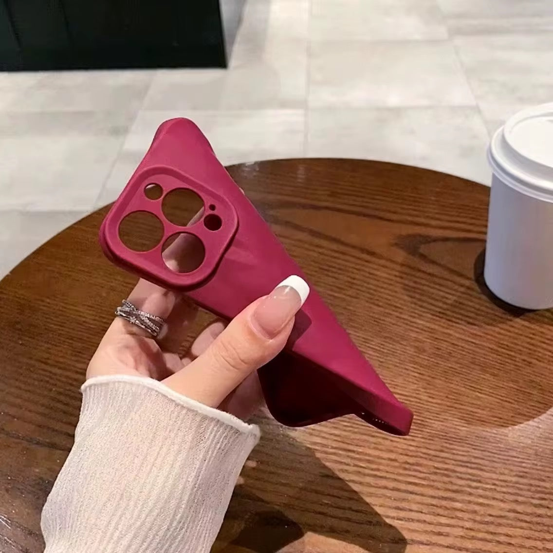 📱 Textured Pattern Silicone Case for iPhone 11–iPhone 16 Series