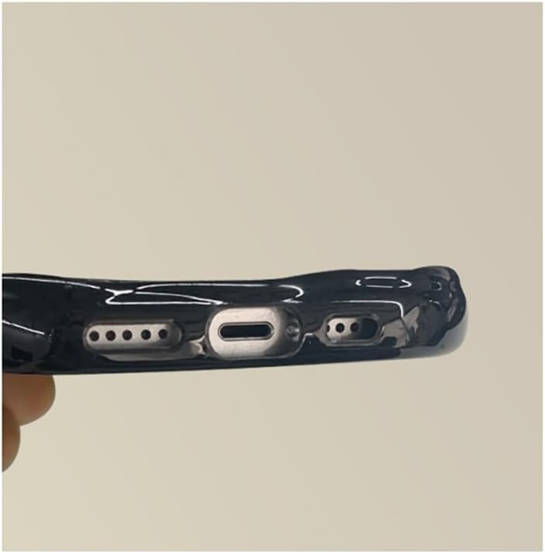 Couple's Cute Green Heart Wave Edge Phone Case  💫💚